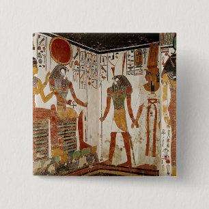 Nefertari is brought before the god 2 inch square button