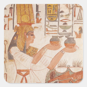 Nefertari Making an Offering Square Sticker