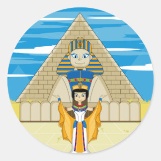 Nefertiti at The Great Sphinx of Giza Sticker