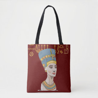 Nefertiti Colourful Portrait Tote Bag