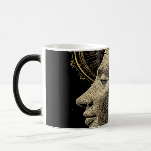 Nefertiti Modern Silhouette Line Art Magic Mug