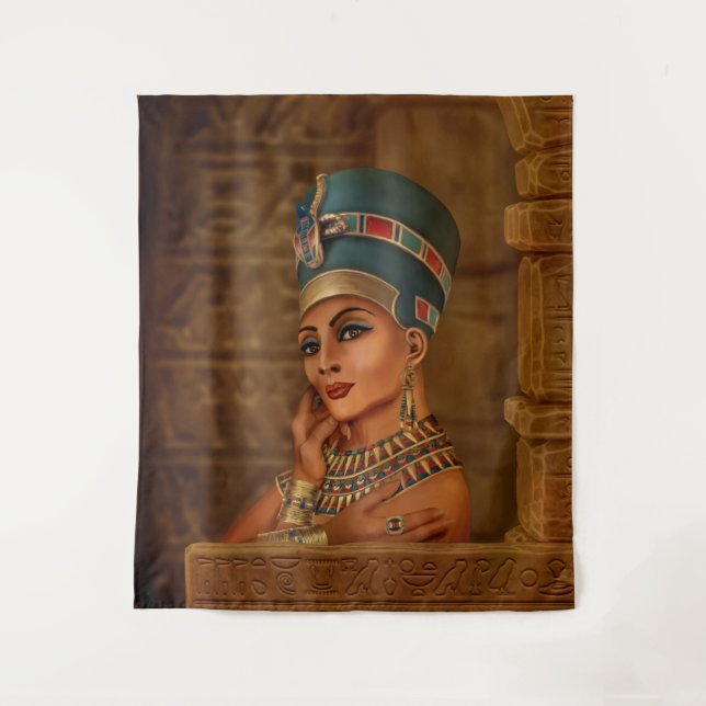 Nefertiti - Neferneferuaten the Egyptian Queen Tapestry (Front)