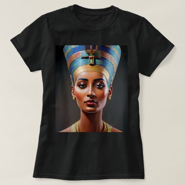 Nefertiti Portrait Original Art T-Shirt (Design Front)