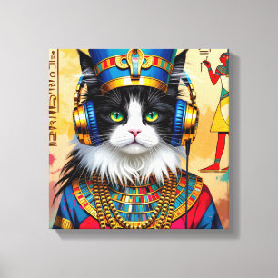 NEFERTITI QUEEN OF THE NILE-PERSIAN CAT CANVAS PRINT