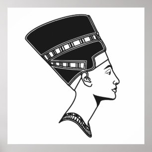 Nefertiti vintage icon png clipart illustration poster