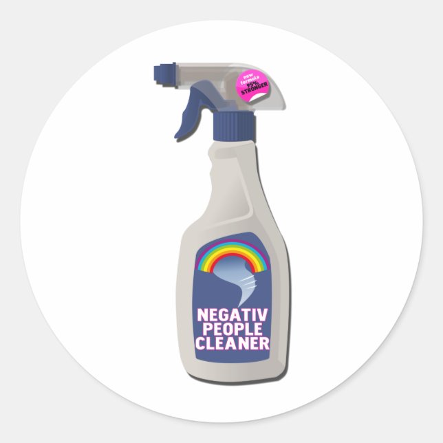 NEGATIV PEOPLE CLEANER CLASSIC ROUND STICKER (Front)