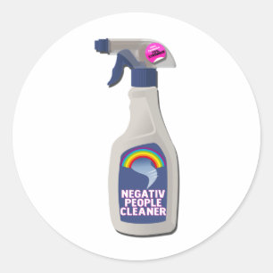 NEGATIV PEOPLE CLEANER CLASSIC ROUND STICKER