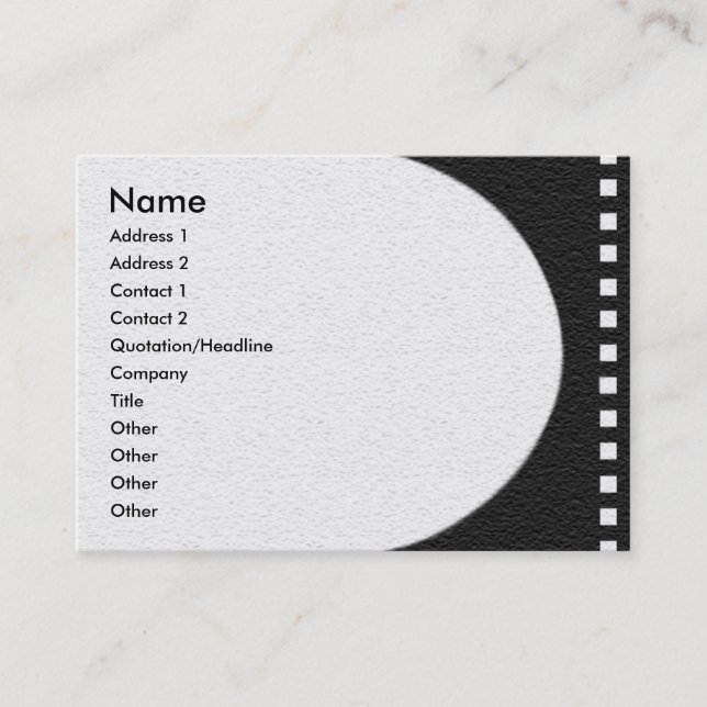 Negative Film Strip Profile Card (Front)