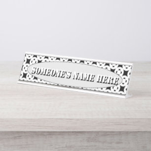 Negative Gamepad by Kenneth Yoncich Desk Name Plate