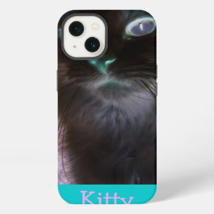 Negative Kitty in Teal and Pink iPad Case