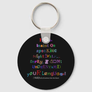 Negative Language Keychain