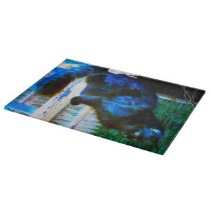 Negative Photo Art "Black" Cat Cutting Board