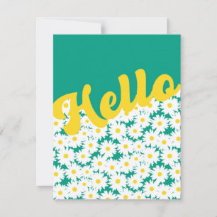 Negative Space Daisies Hello Thinking of You Card