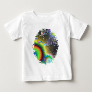 Negative Sunburst with Oval Frame Baby T-Shirt