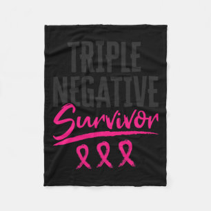 Negative Survivor Tnbc Breast Cancer Awareness Fleece Blanket