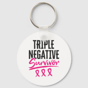 Negative Survivor Tnbc Breast Cancer Awareness Keychain