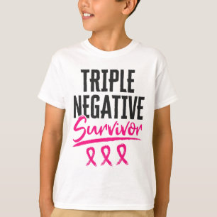 Negative Survivor Tnbc Breast Cancer Awareness  T-Shirt