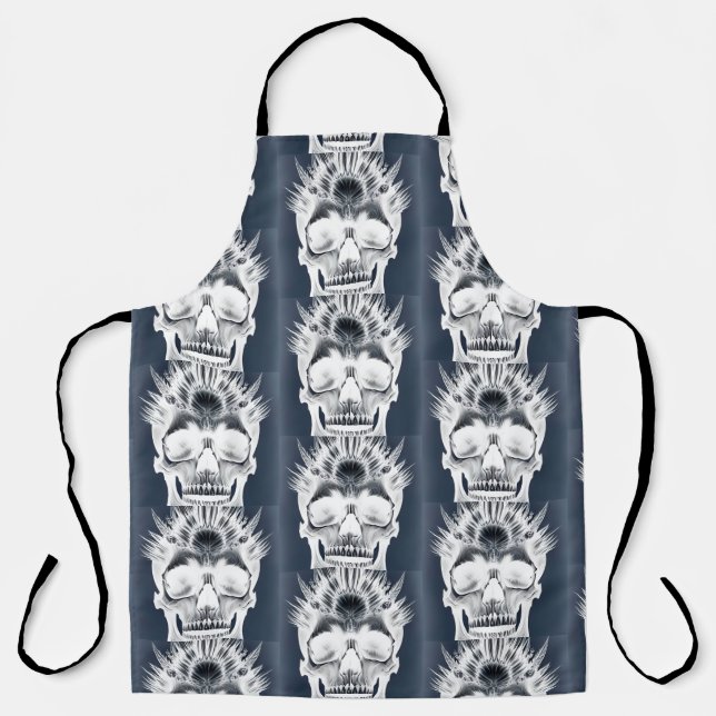 Negative Tribal Skull Apron (Front)