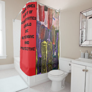 NEGATIVITIES ASPECTS SHOWER CURTAIN