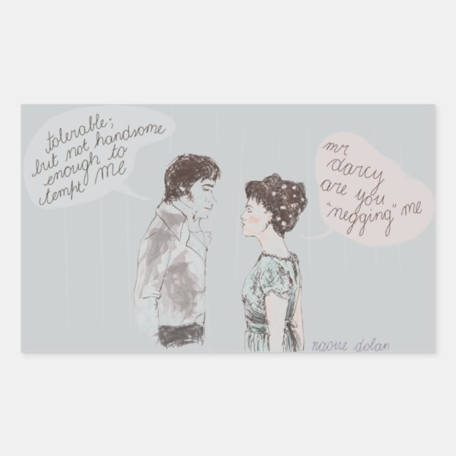 Negging and Prejudice Sticker (Front)