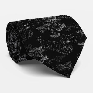 Negra con tigre gris tie