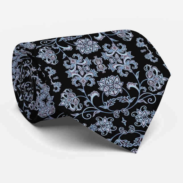 Negra decoración azul tie (Rolled)