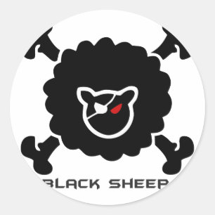 Negra sheep classic round sticker