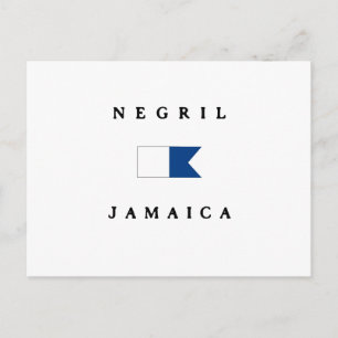 Negril Jamaica Alpha Dive Flag Postcard