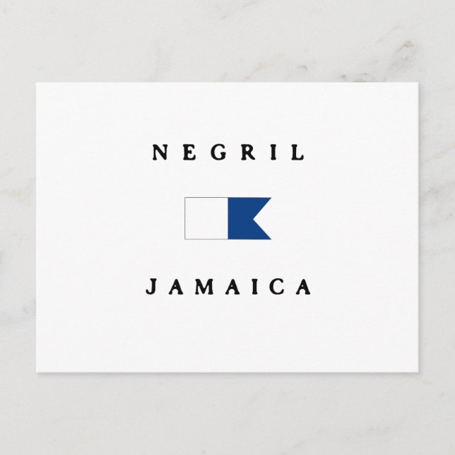 Negril Jamaica Alpha Dive Flag Postcard (Front)
