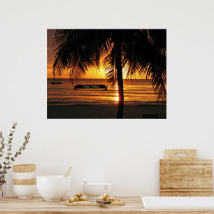 Negril, Jamaica sunset Poster