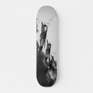 Negro Pilots in Shark-Nosed P-40 Fighter Aircraft Skateboard
