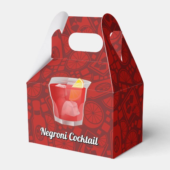 Negroni Cocktail Favor Box (Front Side)