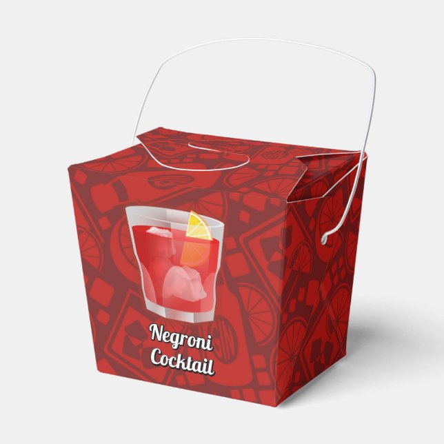 Negroni Cocktail Favor Box (Front Side)