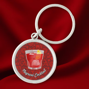 Negroni Cocktail Keychain