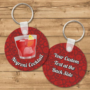 Negroni Cocktail Keychain