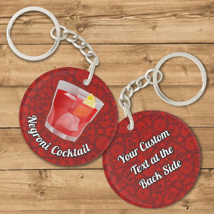 Negroni Cocktail Keychain