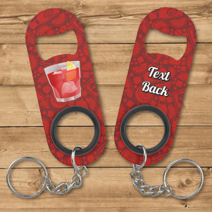Negroni Cocktail Keychain Bottle Opener