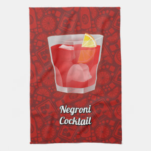 Negroni Cocktail Kitchen Towel