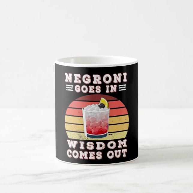 Negroni goes in wisdom comes out coffee mug (Center)