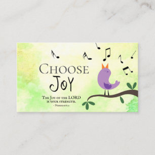 Nehemiah 8:10 Joy of the Lord is Your Strength Business Card