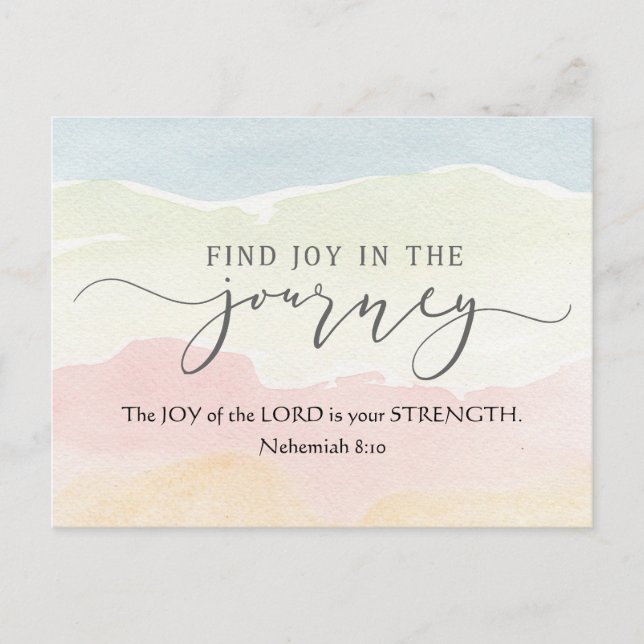 Nehemiah 8:10 Joy of the Lord is your Strength  Postcard (Front)