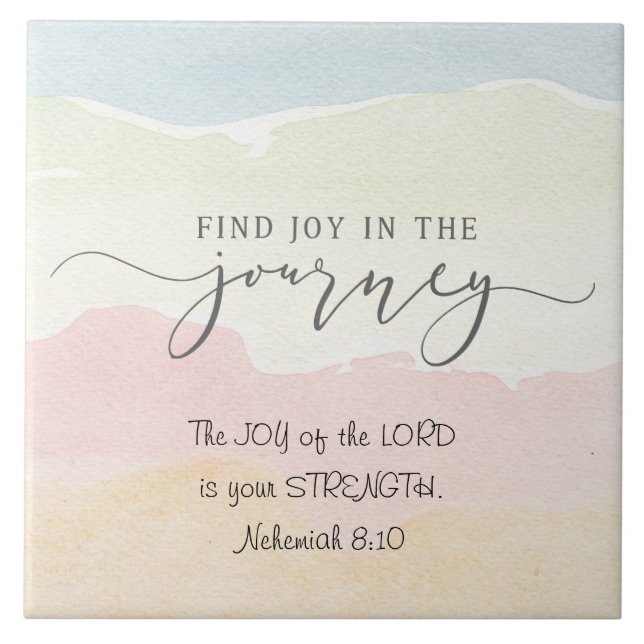 Nehemiah 8:10 Joy of the Lord is your Strength Tile (Front)
