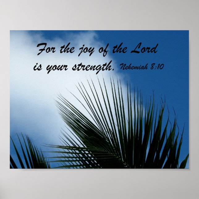 Nehemiah 8:10 poster (Front)