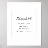 Nehemiah 8:10 Scripture Art Print