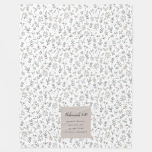 Nehemiah 8:10 Scripture Fleece Blanket