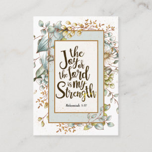 Nehemiah 8:10 The Joy of the Lord Is My Strength Business Card