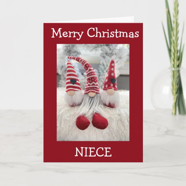 **NEICE** JOYEZ NOËL DE LA CARTE DE VACANCES GNOME (Devant)