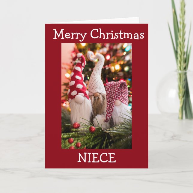 **NEICE** JOYEZ NOËL DE LA CARTE DE VACANCES GNOME (Devant)