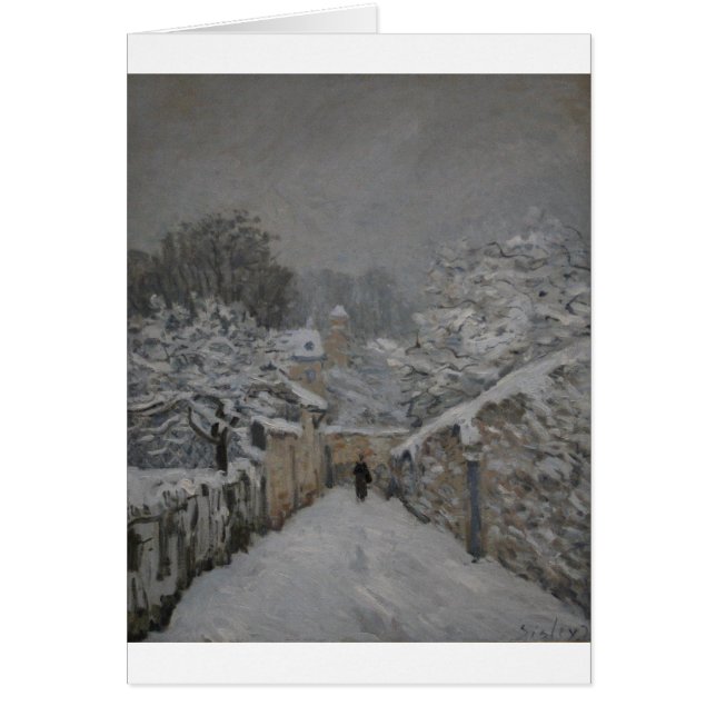 Neige à Louveciennes par Alfred Sisley (Devant)