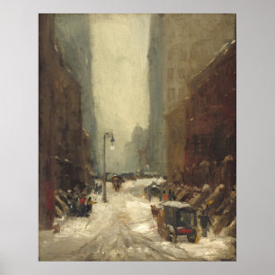 Neige à New York - Poster des Beaux-Arts Robert He